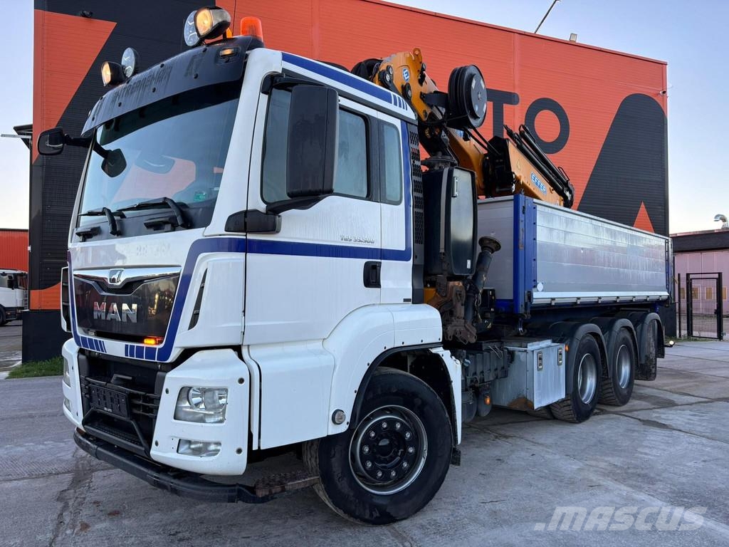 MAN TGS 35.500 8x4*4 EFFER 265/5S / BOX L=5730 mm Camion plateau ridelle avec grue