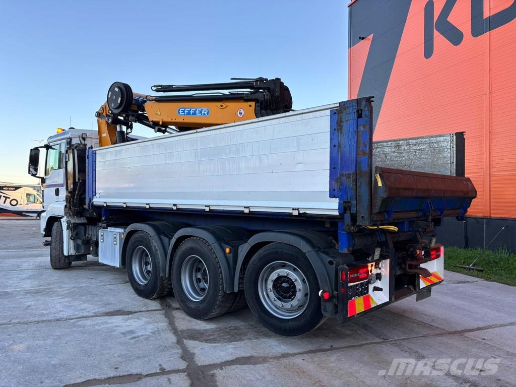 MAN TGS 35.500 8x4*4 EFFER 265/5S / BOX L=5730 mm Camion plateau ridelle avec grue