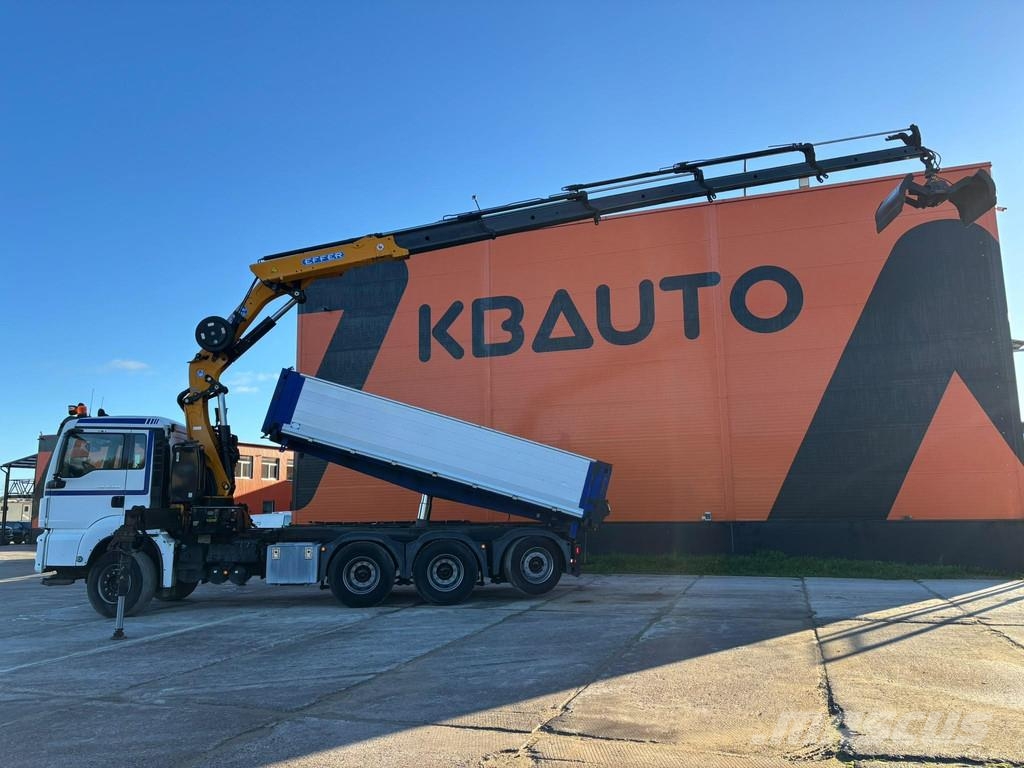 MAN TGS 35.500 8x4*4 EFFER 265/5S / BOX L=5730 mm Camion plateau ridelle avec grue