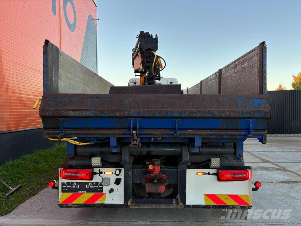 MAN TGS 35.500 8x4*4 EFFER 265/5S / BOX L=5730 mm Camion plateau ridelle avec grue