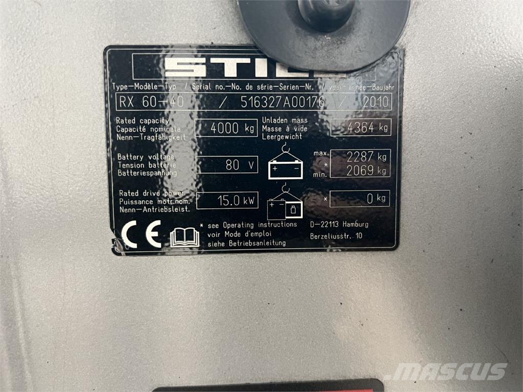 Still RX60-40 Ηλεκτρικά περονοφόρα ανυψωτικά κλαρκ