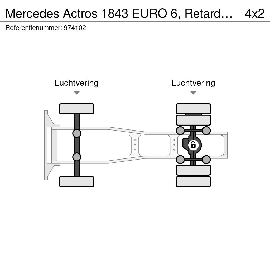 Mercedes-Benz Actros 1843 EURO 6, Retarder, Standairco, Lohr, Co Vlačilci