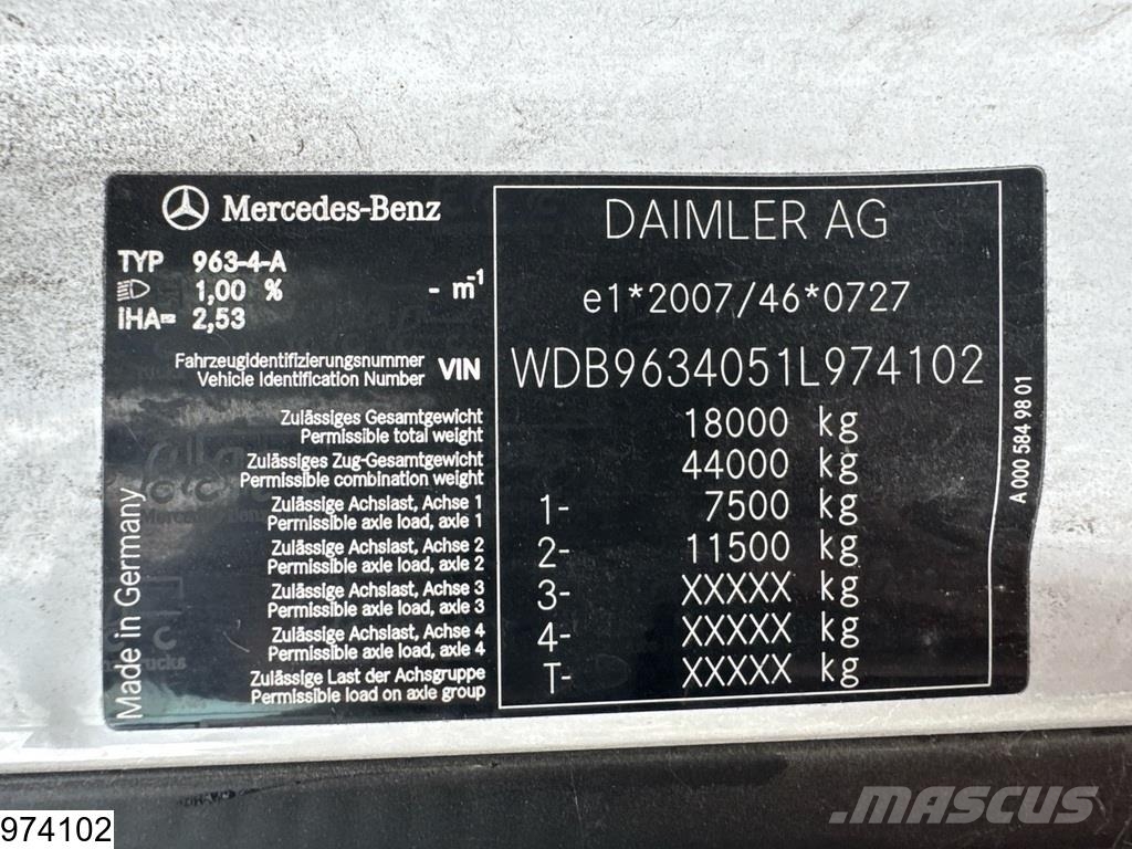 Mercedes-Benz Actros 1843 EURO 6, Retarder, Standairco, Lohr, Co Vlačilci