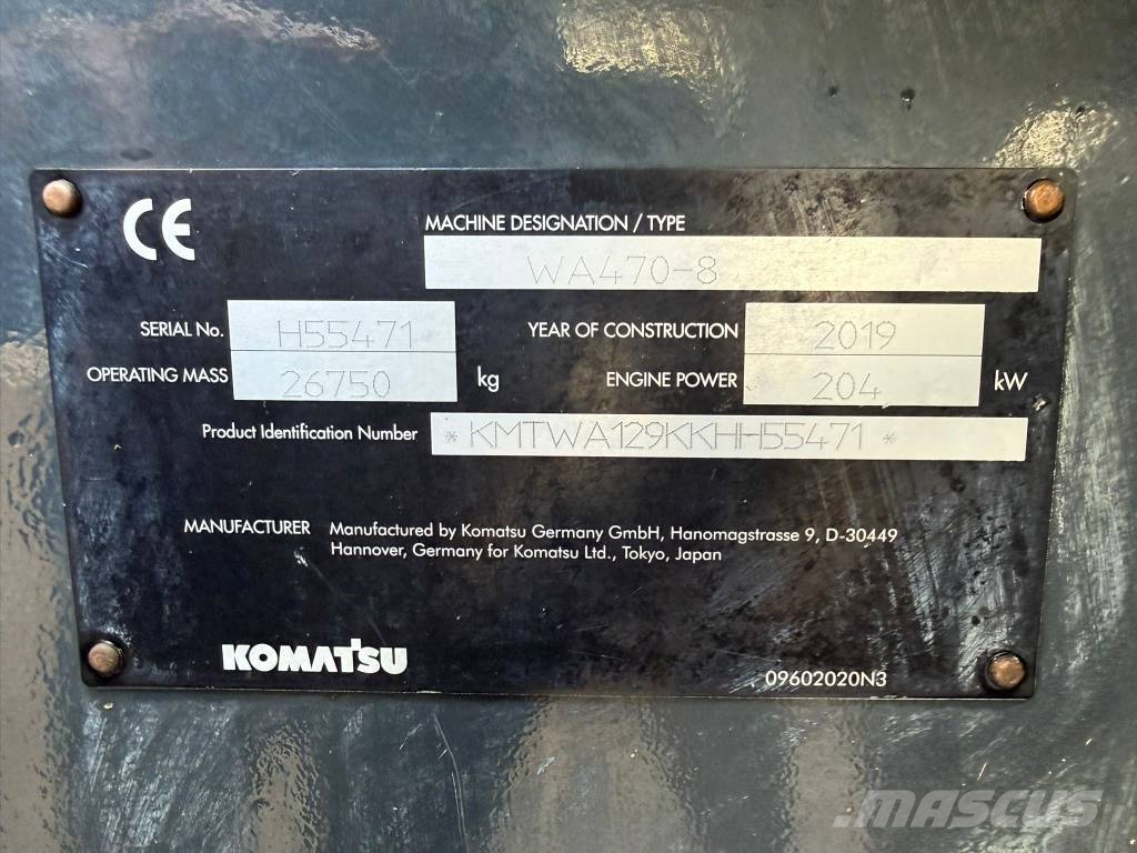 Komatsu WA 470-8 //BJ. 2019 / 11242H/ZSA/Rückfahrkamera Wheel loaders