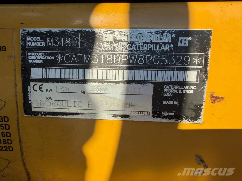 CAT M 318 D 18,3t*Klima*Löffel*Allrad*ReifenNeu*1.Hand Escavadeiras de rodas