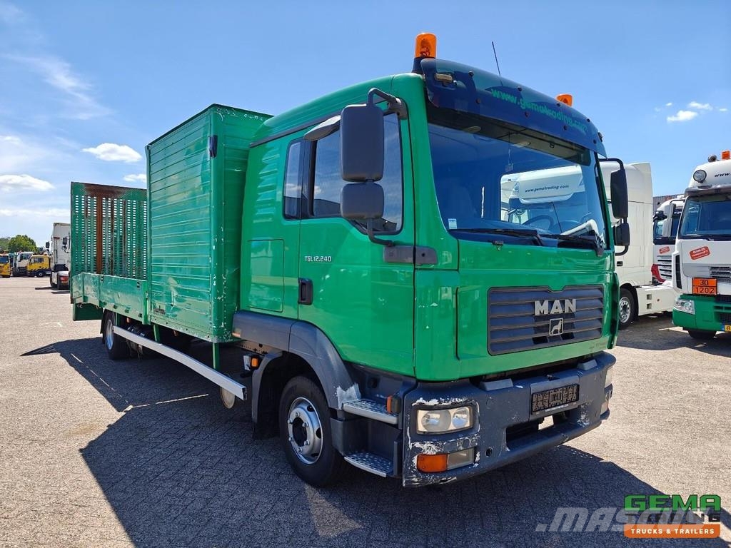 MAN TGL 12.240 4x2 Sleeper Cab Euro3 - 6 CIL - Open Lo شاحنات مسطحة/مفصلية الجوانب