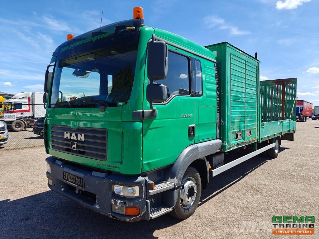 MAN TGL 12.240 4x2 Sleeper Cab Euro3 - 6 CIL - Open Lo شاحنات مسطحة/مفصلية الجوانب