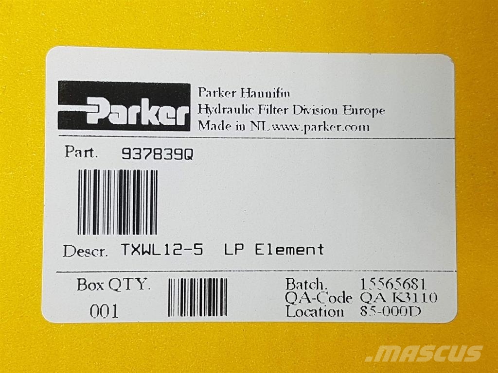 Parker TXWL12-5-937839Q-Filter Hydraulika