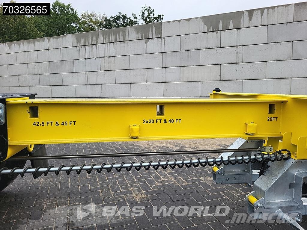 Orthaus Euro Slider 425 3 axles Mutli'45 Lift Axle Extenda Containerchassis