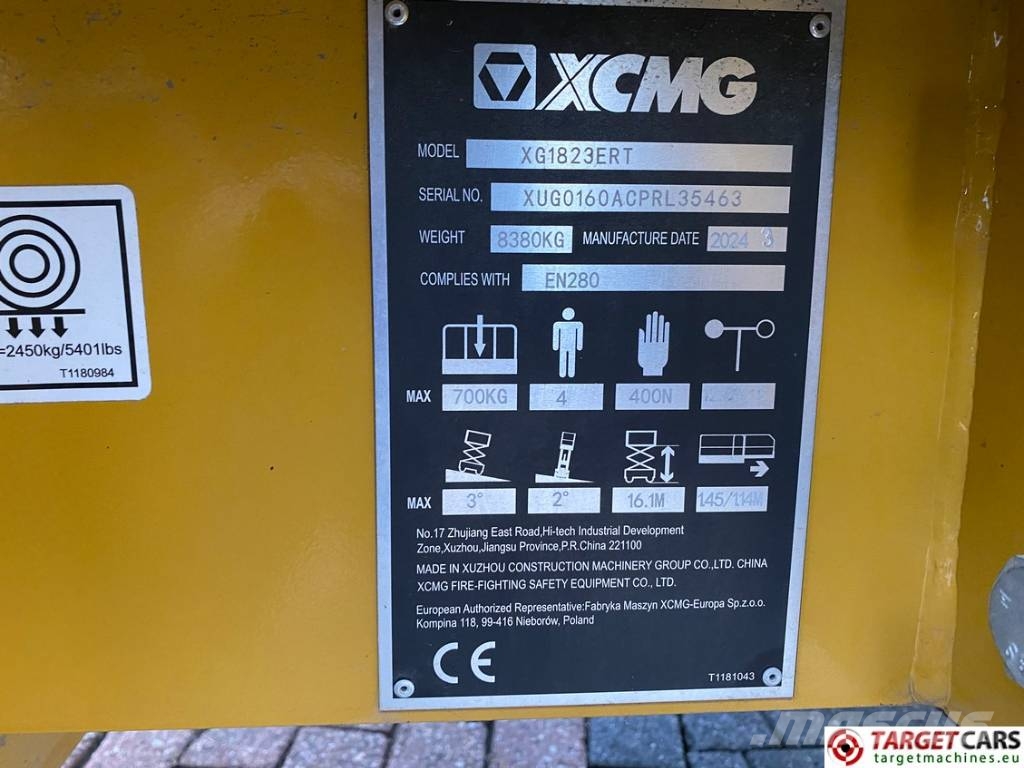 XCMG XG1823ERT Electric 4x4 Scissor Work Lift 1810cm Käärtõstukid