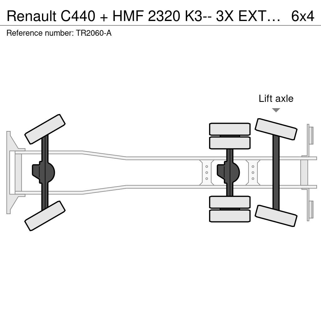 Renault C440 + HMF 2320 K3-- 3X EXT. + 6X2/4 HYDRO DRIVE + Grues tout terrain
