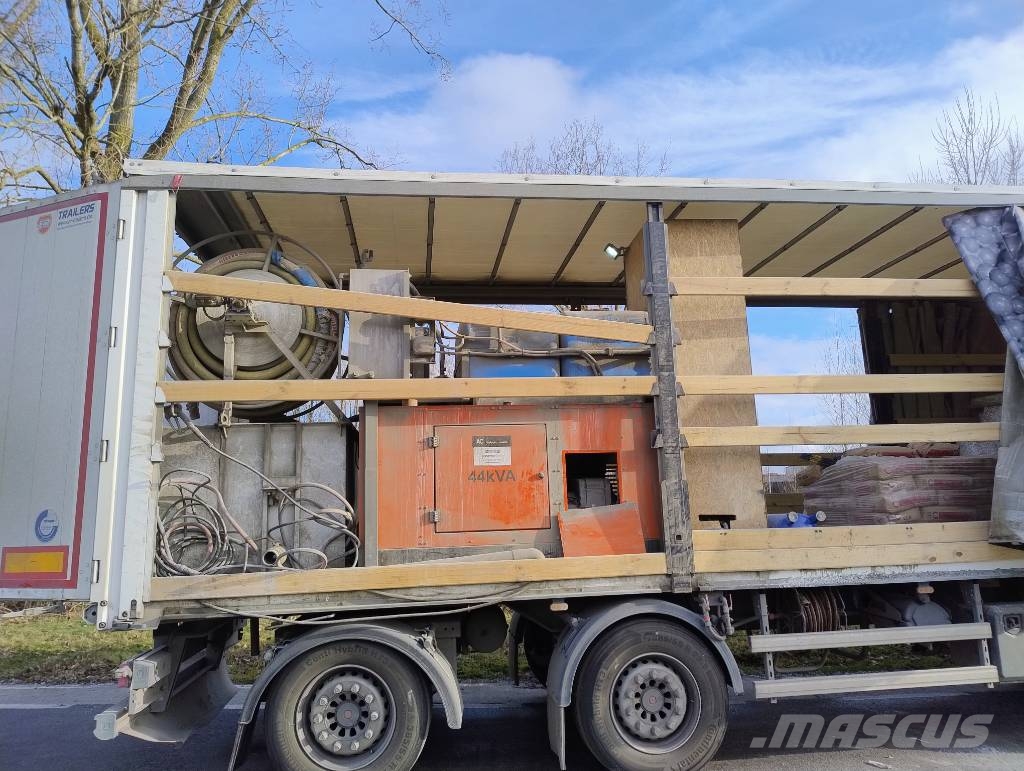 Lecitrailer Trailer halfautomatische isolatiemortel wormpomp Menginstallaties