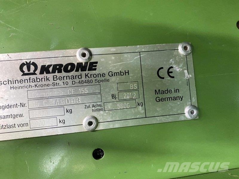 Krone CF 155 XC محزمات مستديرة