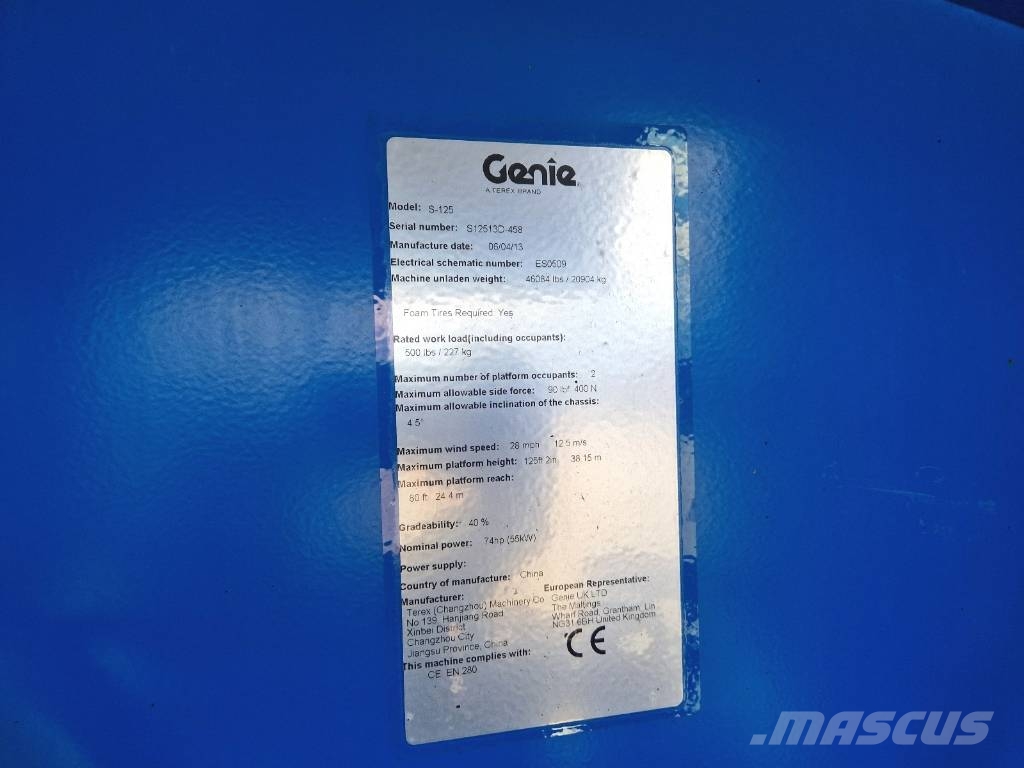 Genie S 125 S-125 P610 Teleskopiskie pacēlāji