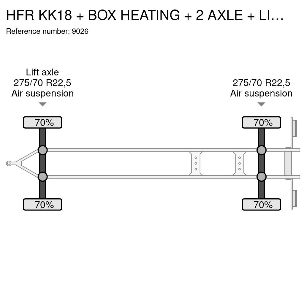 HFR KK18 + BOX HEATING + 2 AXLE + LIFTING AXLE Furgoonhaagised