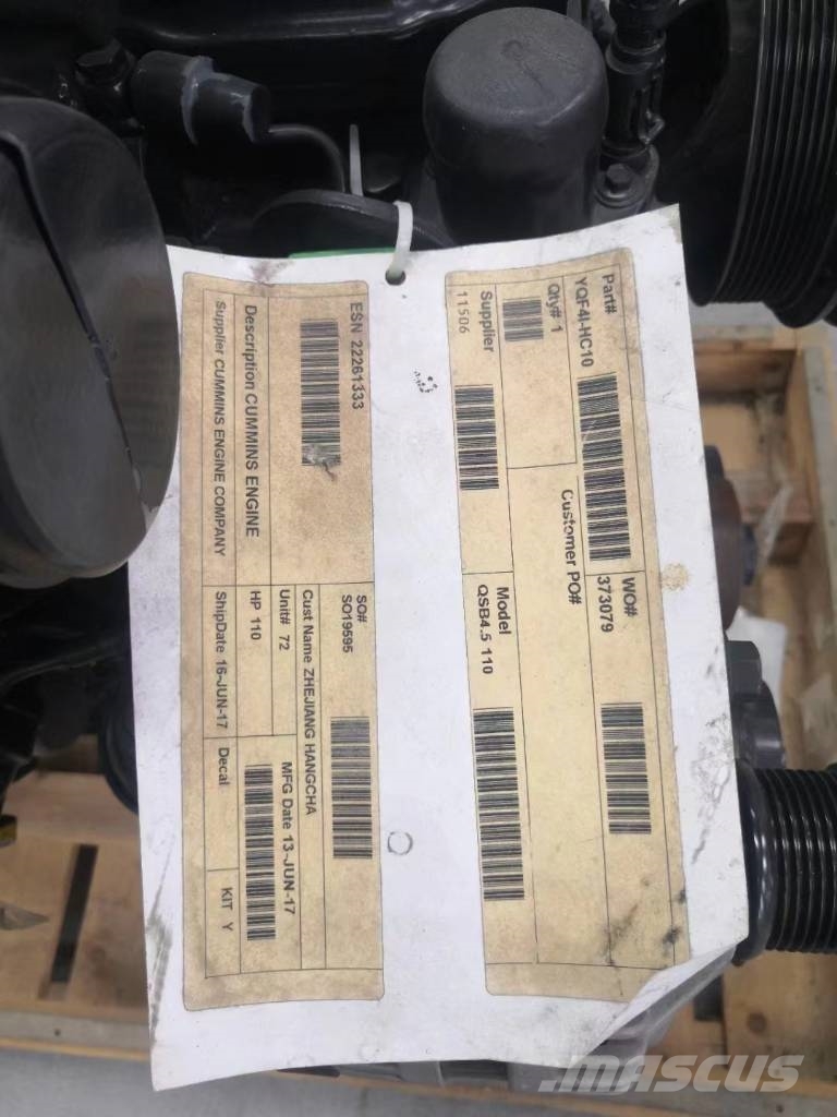 Cummins QSB4.5 CPL3670 construction machinery engine Motorer