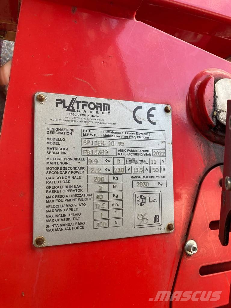 Platform Basket 20.95 Zglobne dvižne ploščadi