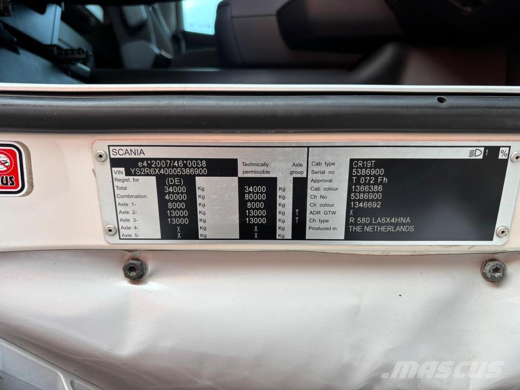 Scania R 580 6x4 EU SALES 1606.- Euro TAX WILL BE ADDED / Trekkers