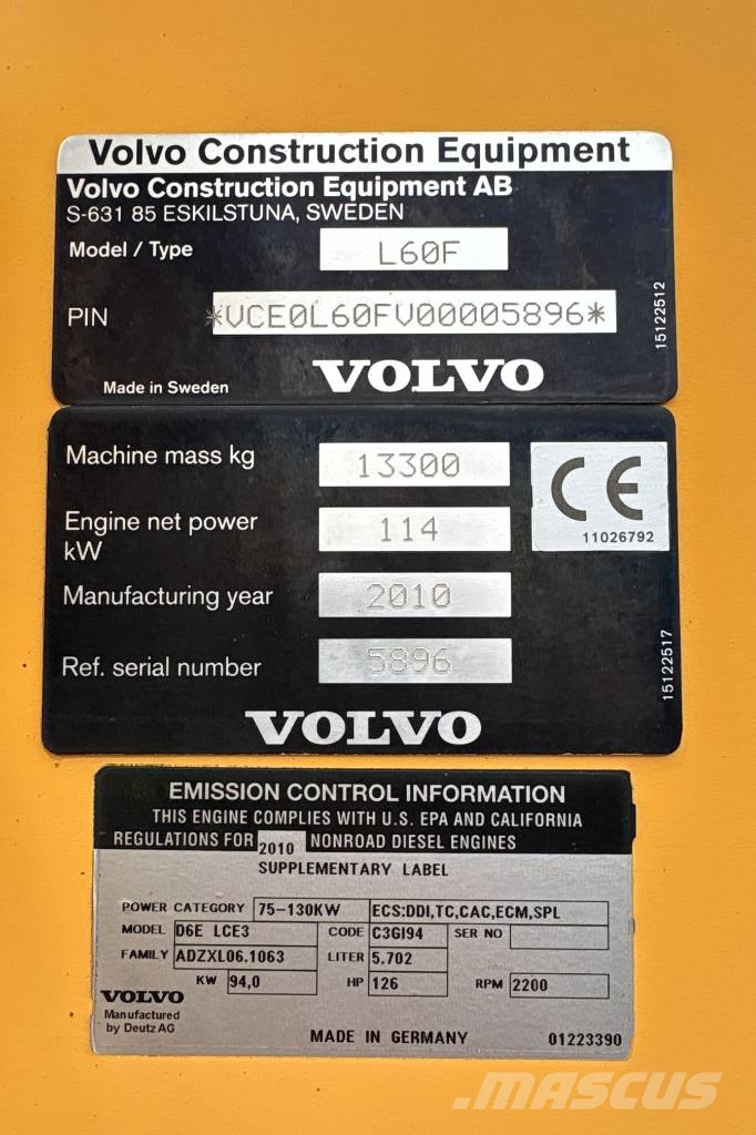 Volvo L60 F, Med Snowking Däck Φορτωτές με λάστιχα (Τροχοφόροι)