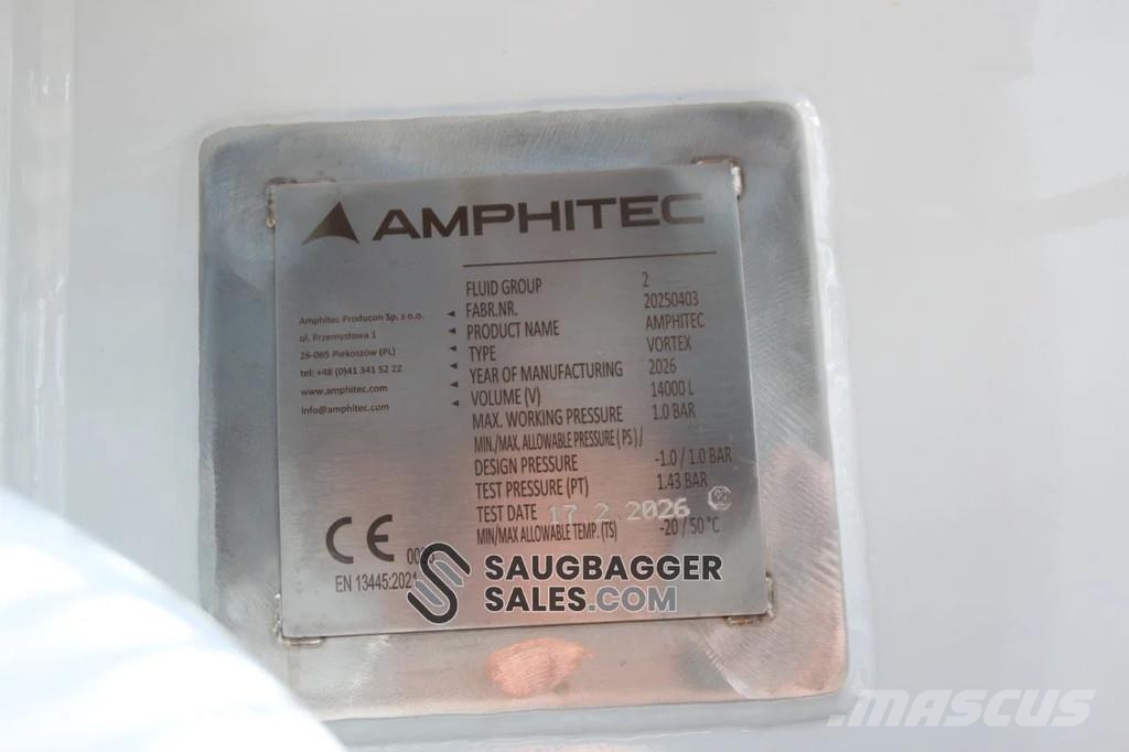 Mercedes-Benz Arocs 3753 AMPHITEC VORTEX 11000 Vacuum Machine - Camiones aspiradores/combi