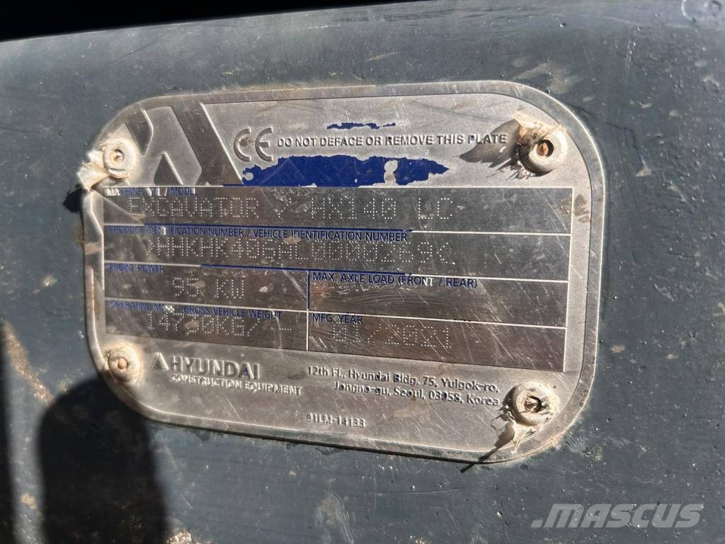 Hyundai HX 140LC Gravemaskiner på larvebånd