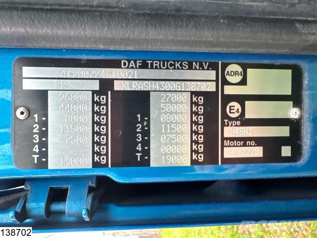 DAF XF 460 6x2, EURO 6, Combi, Standairco, 119 m3 Φορτηγά Καρότσα - Κουρτίνα