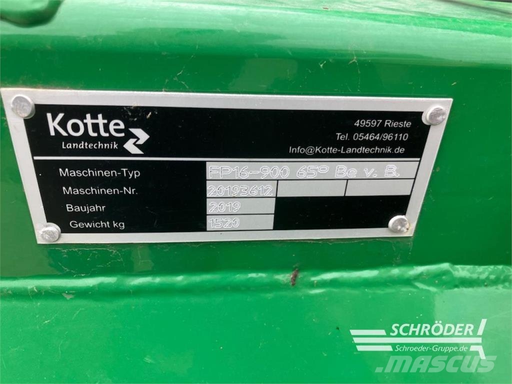 Kotte FRONTPACKER FP 16-900 Jyrät