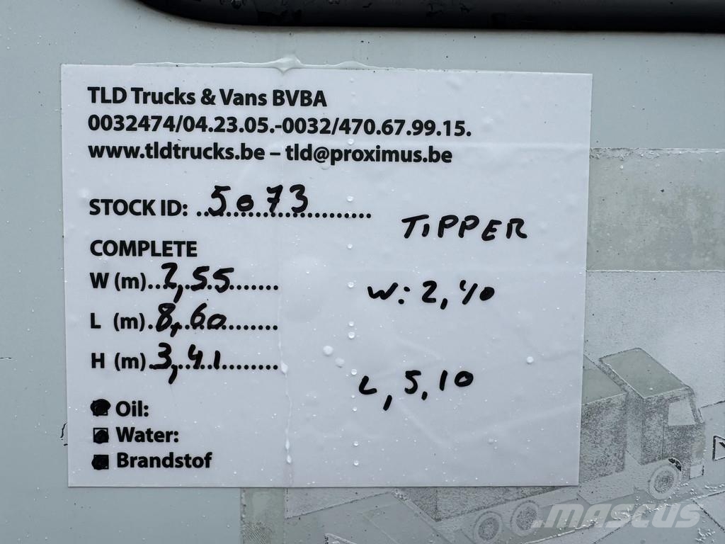 Iveco Eurotech **190E27-TIPPER + FASSI F110A.21** Savivarčių priekabų vilkikai