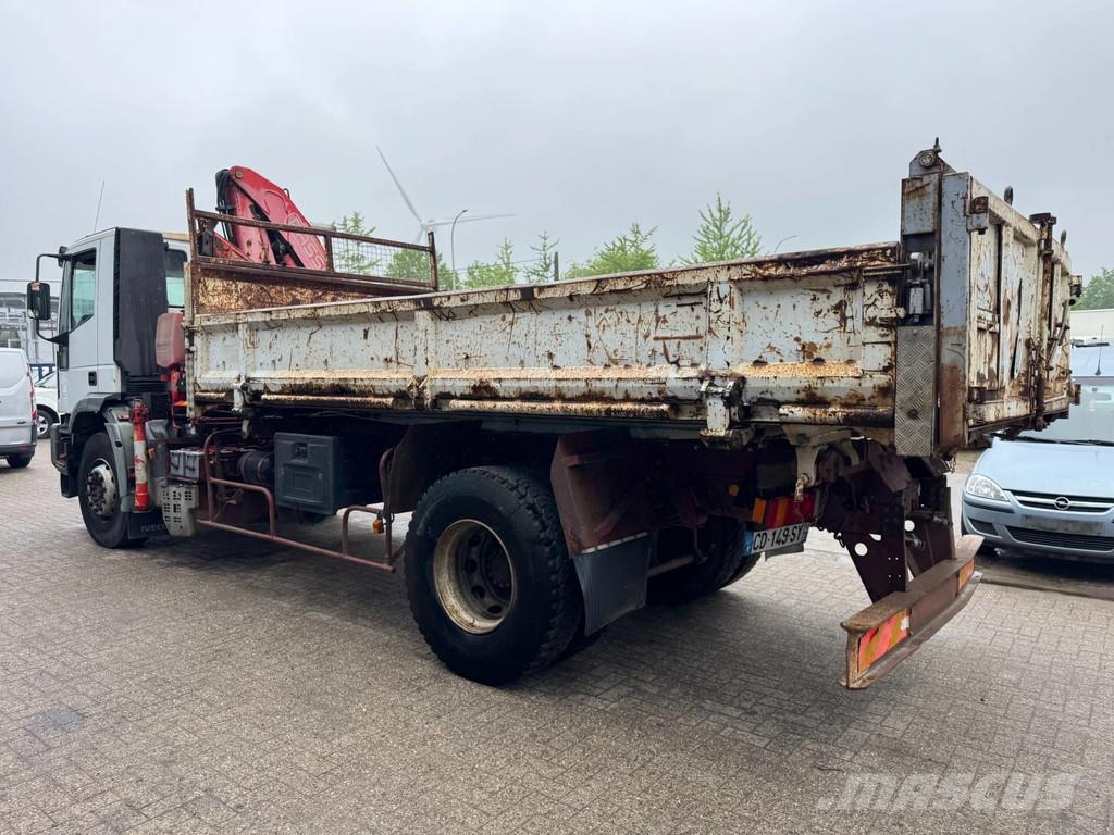Iveco Eurotech **190E27-TIPPER + FASSI F110A.21** Savivarčių priekabų vilkikai