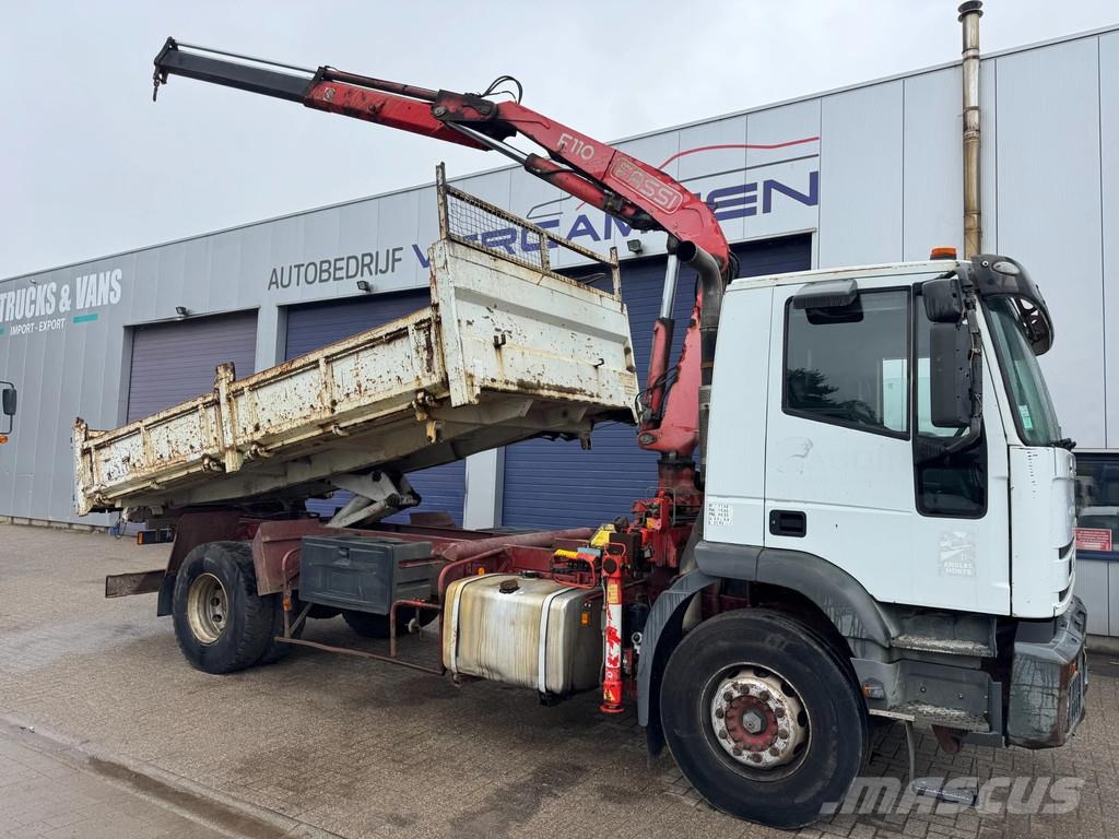 Iveco Eurotech **190E27-TIPPER + FASSI F110A.21** Savivarčių priekabų vilkikai