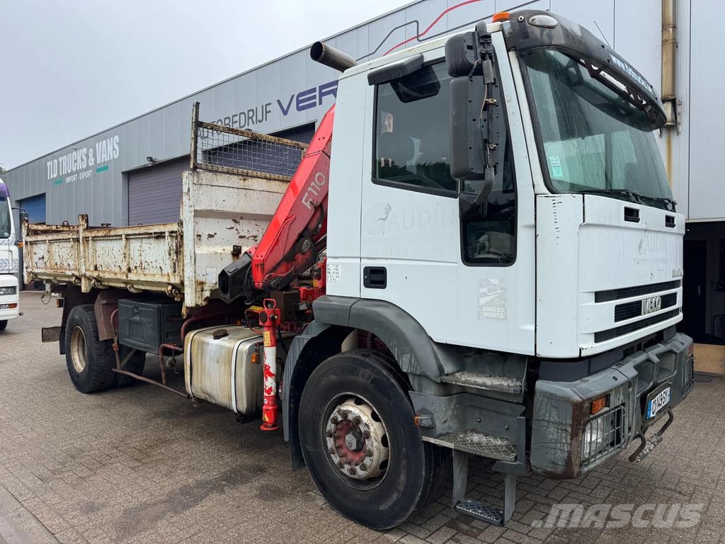 Iveco Eurotech **190E27-TIPPER + FASSI F110A.21** Savivarčių priekabų vilkikai