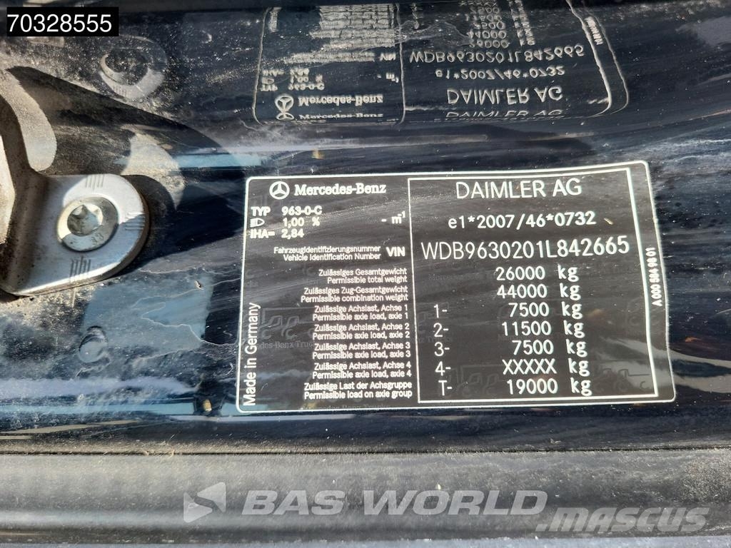 Mercedes-Benz Actros 2636 6X2 Lift+Steering Axle 2t Tailgate Ful Φορτηγά Κόφα
