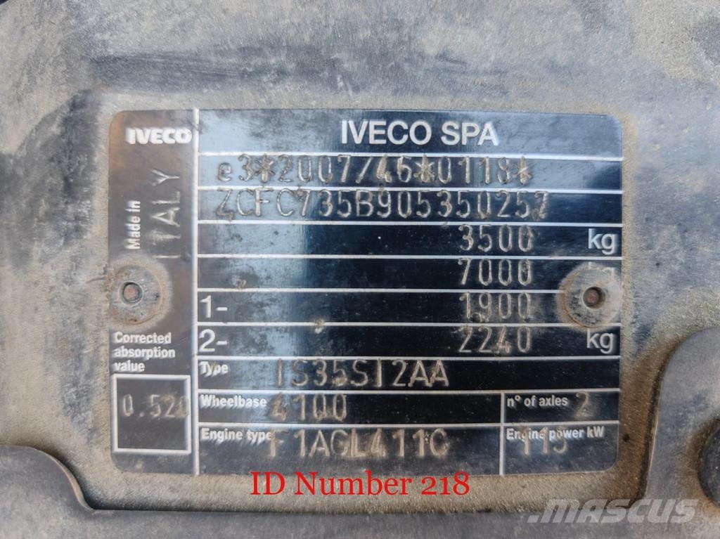 Iveco Daily 35-160 Barin ABC 60/L Bridge Control Inspect المنصات الهوائية المثبتة على شاحنة