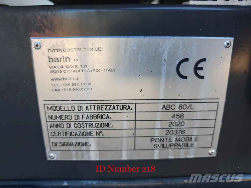 Iveco Daily 35-160 Barin ABC 60/L Bridge Control Inspect المنصات الهوائية المثبتة على شاحنة