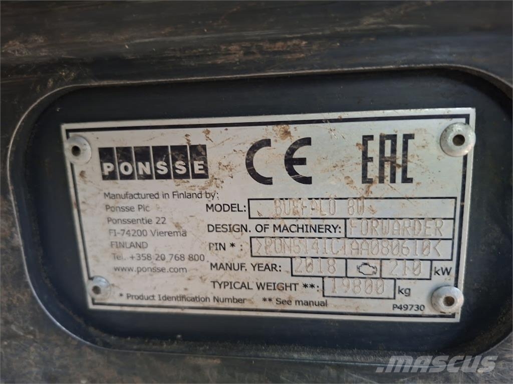 Ponsse Buffalo 8W K100+ Forwarders