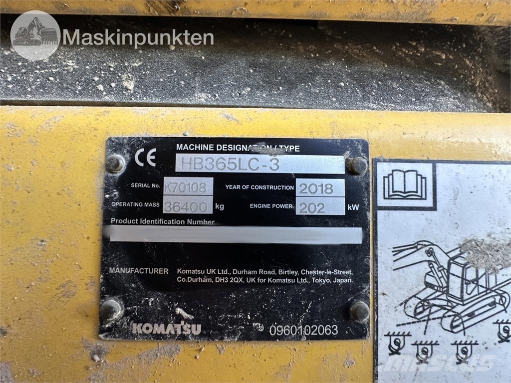 Komatsu HB365LC-3 Rupsgraafmachines