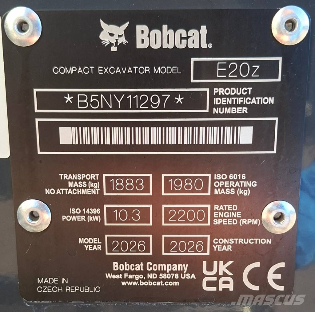 Bobcat E20z minikaivinkone Міні-екскаватори < 7т