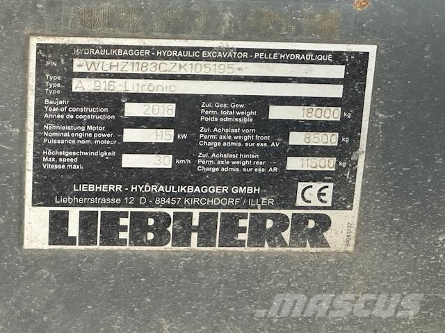 Liebherr A 916 轮式挖掘机