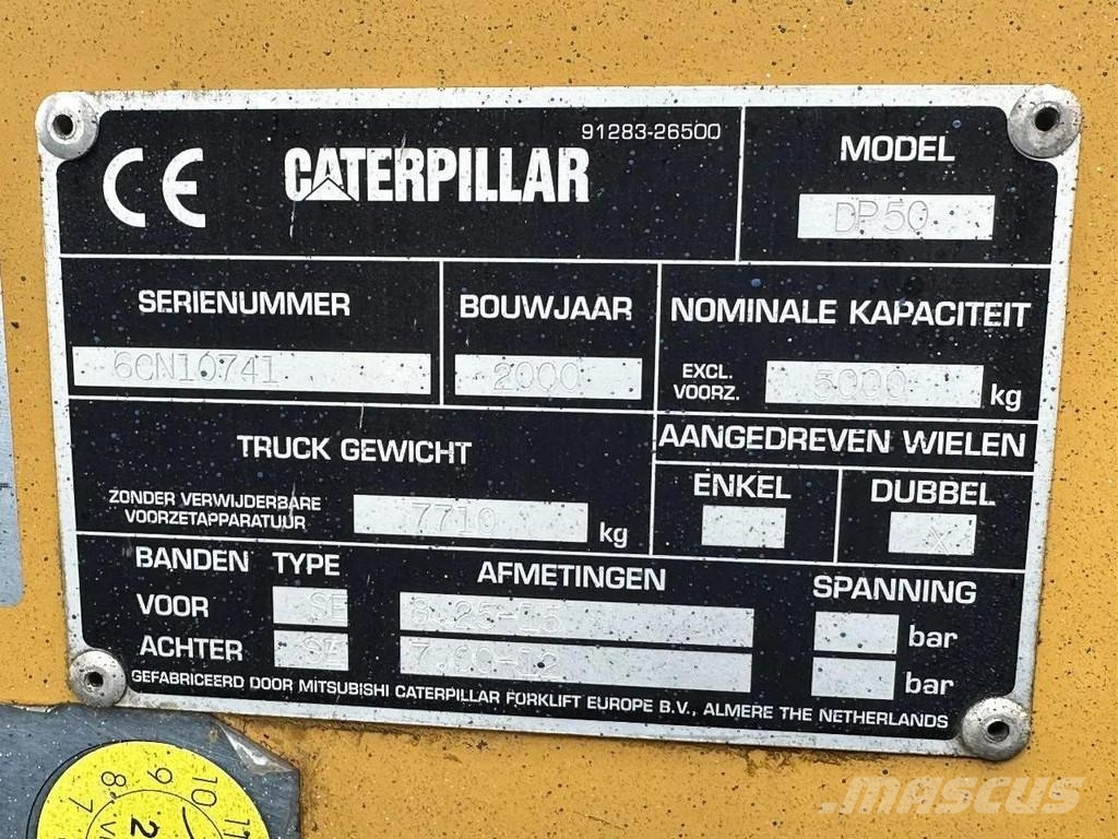 CAT DP50 + VORKVERSTELLERS + SIDE SHIFT Stivuitor diesel