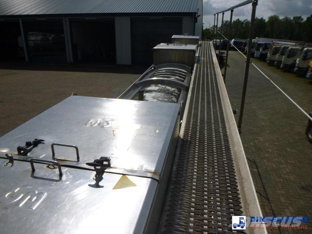 Magyar Chemical tank inox L4BH 22.5 m3 / 1 comp Semi remorque citerne
