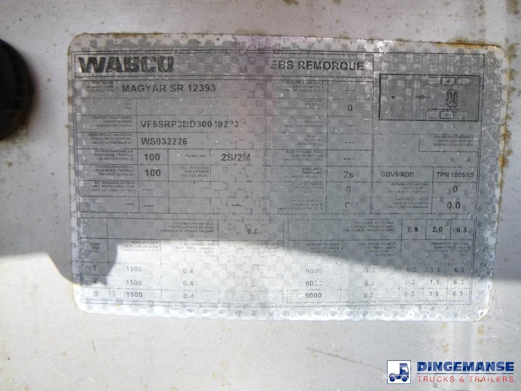 Magyar Chemical tank inox L4BH 22.5 m3 / 1 comp Semi remorque citerne