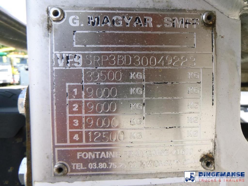 Magyar Chemical tank inox L4BH 22.5 m3 / 1 comp Semi remorque citerne