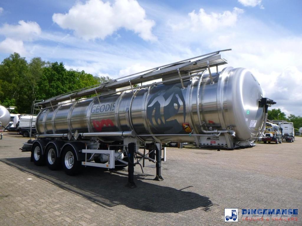 Magyar Chemical tank inox L4BH 22.5 m3 / 1 comp Semi remorque citerne
