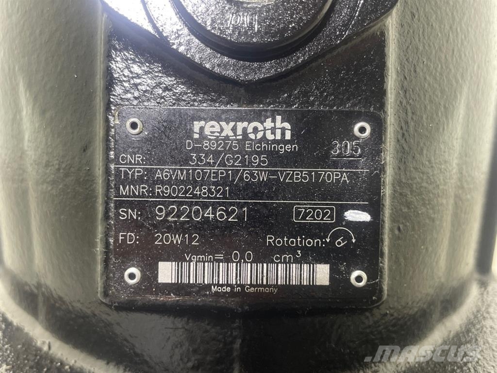 JCB -Rexroth A6VM107EP-Drive motor/Fahrmotor/Rijmotor Hydraulics