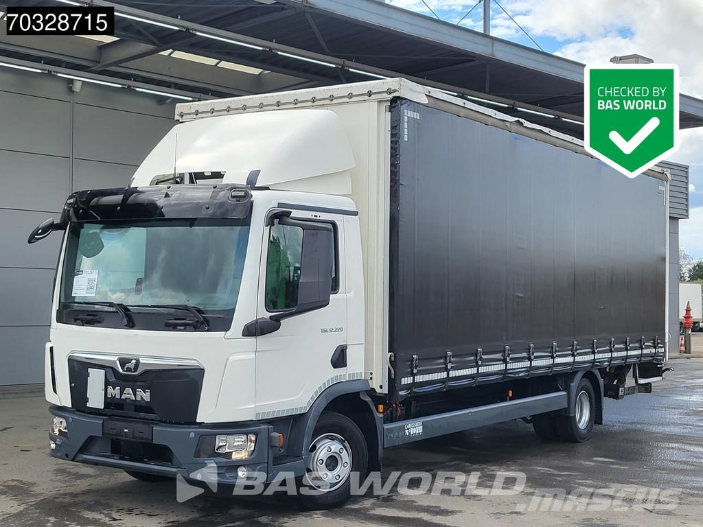 MAN TGL 12.220 4X2 12tonner curtainsider 2000kg Ladebo Camión con caja abierta