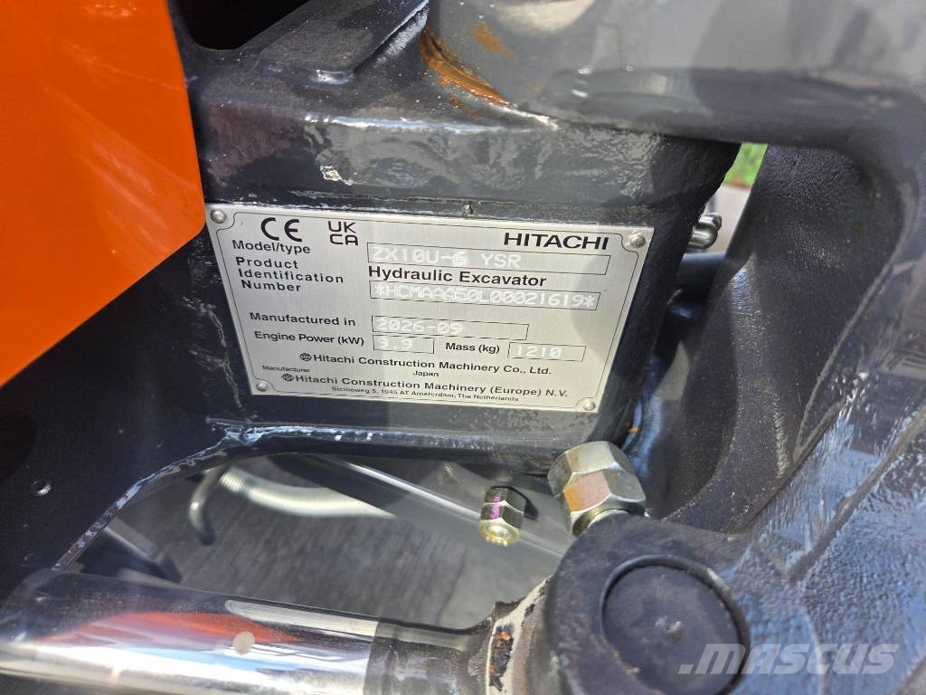 Hitachi ZX 10 U-6, digging depth 2m,quick coupler+3buckets Mini bageri <7t