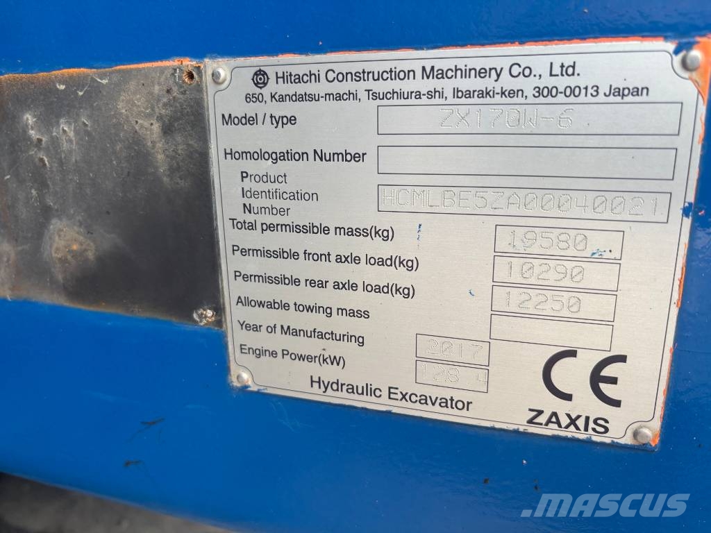 Hiachi ZX170-6 ZX170-6 Bageri na kotačima