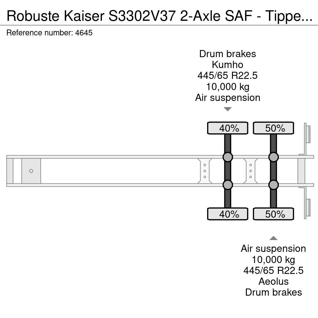 Robuste Kaiser S3302V37 2-Axle SAF - Tipper 30m³ - Steel/Steel - Semirremolques de volteo