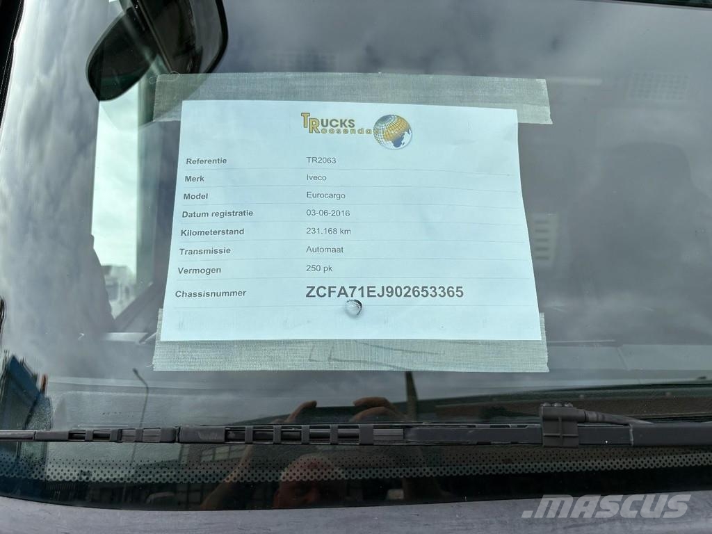 Iveco Eurocargo 120 E25 + EURO 6 + DHOLLANDIA LOADLIFT + Skriňová nadstavba