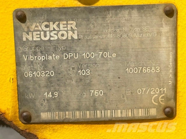 Wacker Neuson DPU 100-70 LES Nabijači zemlje
